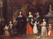 Gonzales Coques A Family Group oil painting reproduction
